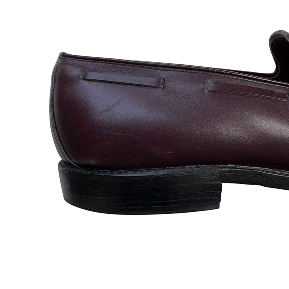 Allen Edmonds Grayson Tassel Leather Loafer Size 10.5 D Burgundy Made In USA - Picture 7 of 10